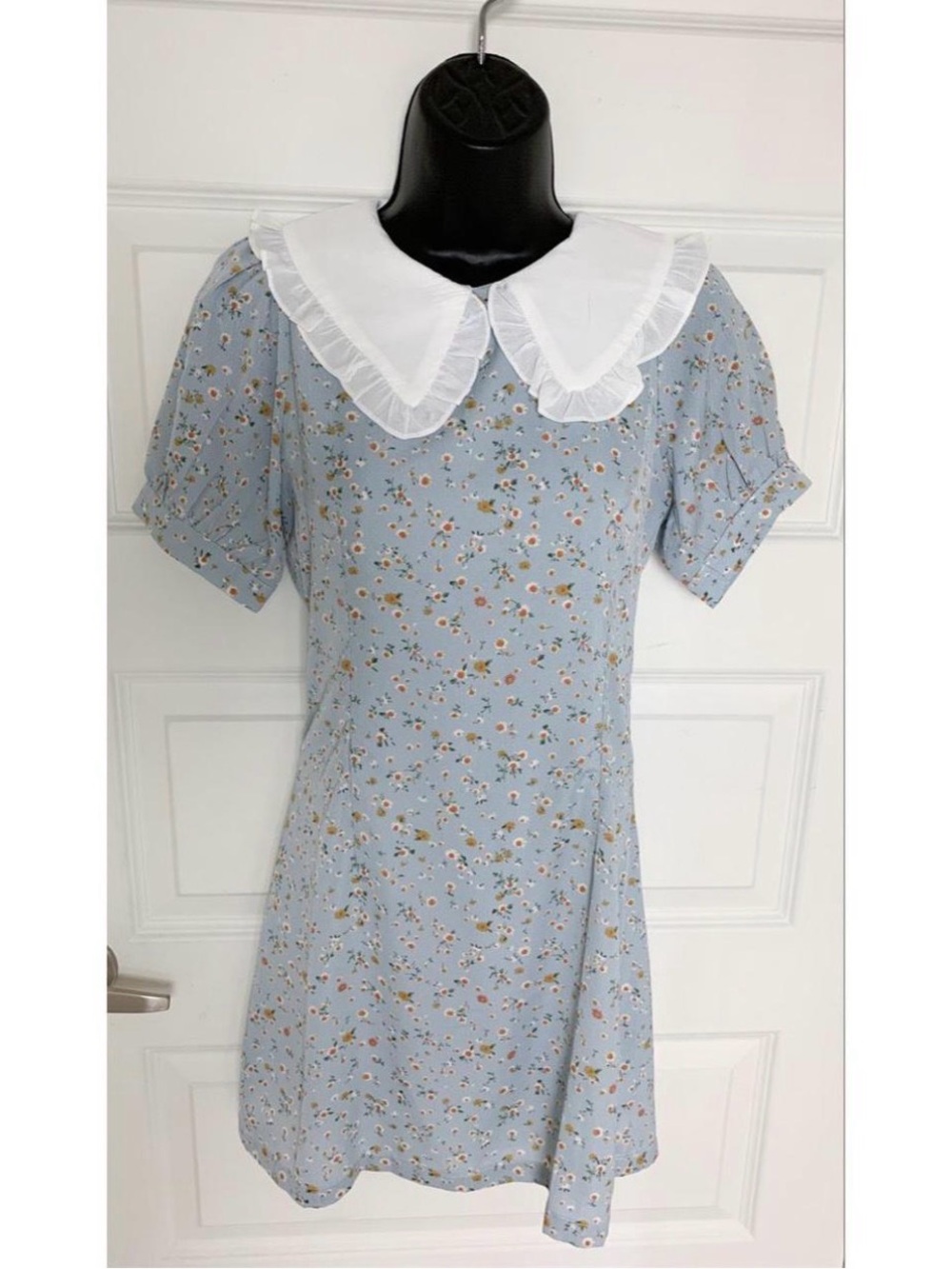 Cottagecore Floral Peter Pan Collared Coquette Dress